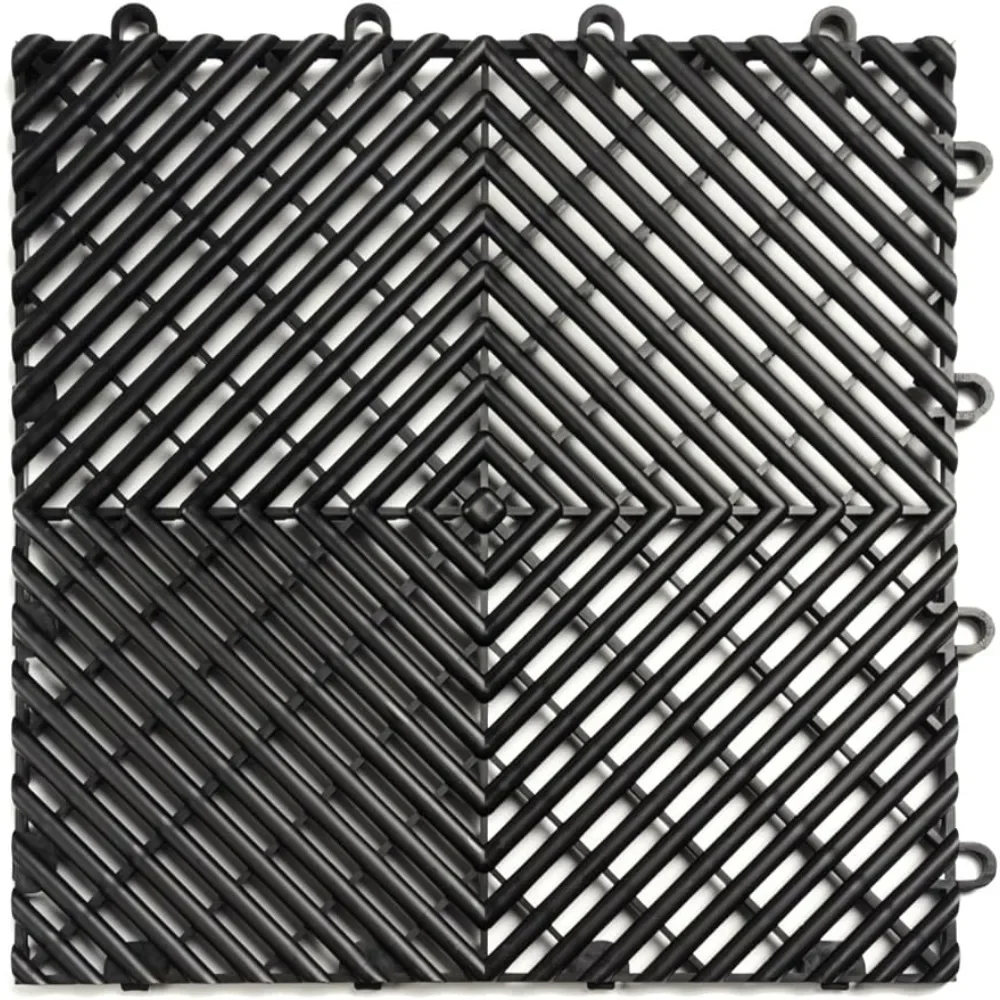 

Durable Plastic Flooring Tile (48 Pack) Outdoor Garden Floor Tiles Black freight Free Home