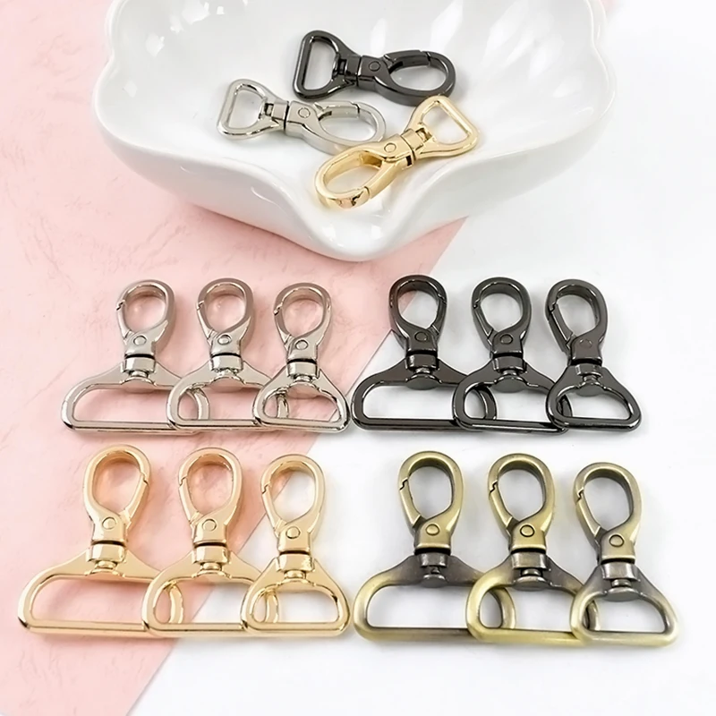 

20Pcs 15-32mm Bag Strap Metal Snap Hook Dog Collar Swivel Lobster Clasp Webbing Connector Buckle Keychain Carabiner Accessories