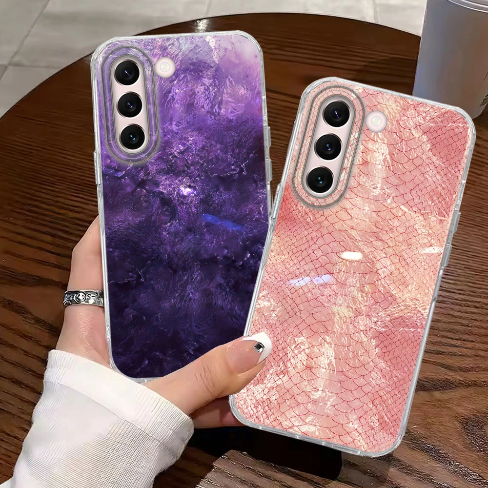 Schicke Farbverlauf-Gletscher-Textur Luxus-Handyhülle für Mädchen und Frauen für Samsung Galaxy S22 S23 S24 S25 S26 S21 Plus S20 FE Ultra Cover