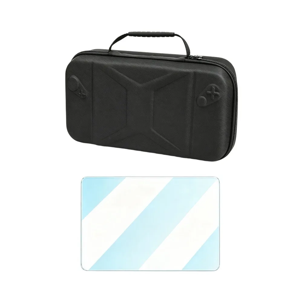 For MSI Claw 8 EX AI+ Travel Carrying Bag with EVA Shell and Pre-Installed Glass Protector for Enhanced Device Safety