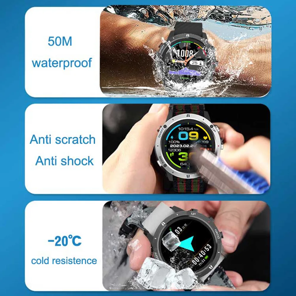 Outdoor GPS Sports Watch Fitness Tracker Wrist Watch for Running Swimming Climbing