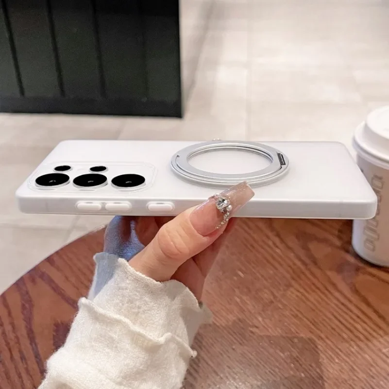 S25Ultra حالات رقيقة جدا سليم ماتي Magsafe حافظة لهاتف سامسونج جالاكسي S24 23 S25 S21 S22 نوت 20 الترا S25 زائد غطاء قوس