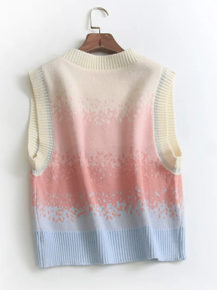 سترة محبوكة حلوة D39 مطرزة فضفاضة بياقة مستديرة للنساء مضادة للشيخوخة إصدار جديد لفصلي الخريف والشتاء