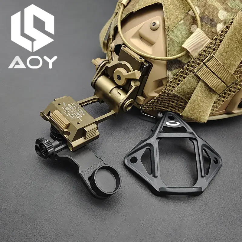 

Sotac CNC L4G24 NVG Mount Bracket Holder J Arm NVG Mount Helmet Bracket Adapter Set PVS14 Night Vision Fast OPS Helmet Base Part