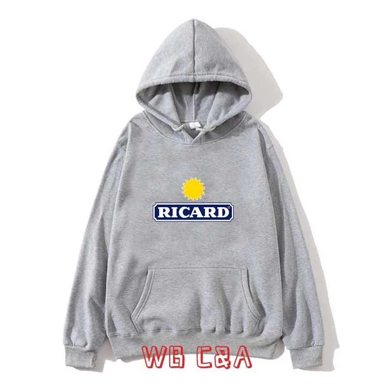 Hoodie Men\'s RICARD Hoodie in Stock Casual Plus Size Hoodie Pure Cotton Round Neck Hoodie