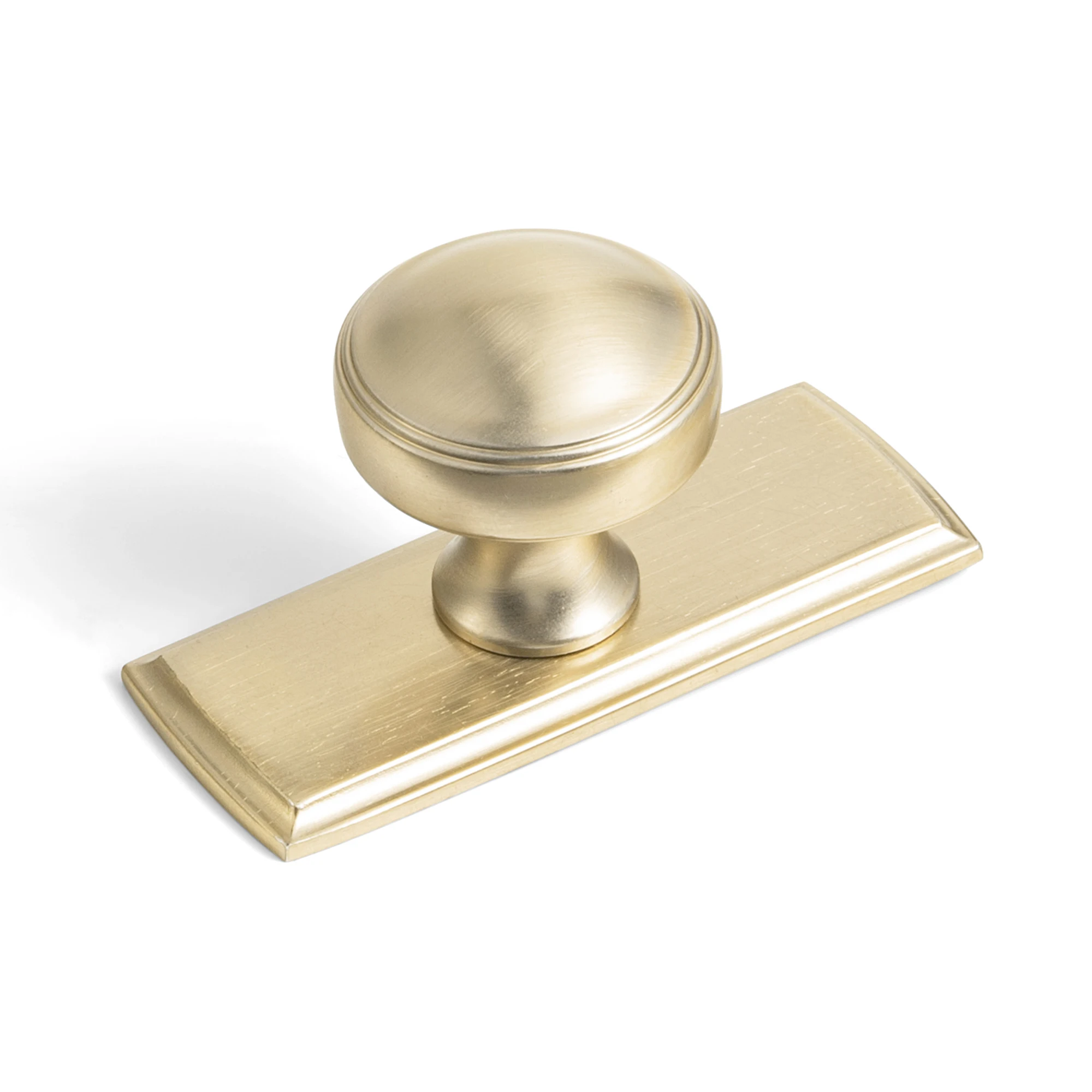 Goo-Ki 6 Pack Antique Brass Zinc Alloy Cabinet Knobs with Backplate Solid Hardware - Vintage Brass Drawer Knobs Single Hole Kitchen Cabinet Pulls with Backboard/Spacer