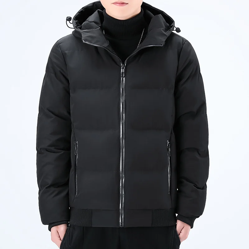 

Hooded Warm Outerwear Coats Men Streetwear Windbreaker Hooded Winter Men's Casual Jacket Warm Hooded Thick Puffer Coat Outwear