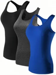 Solid color slim fit vest , summer multifunctional sleeveless basic vest, women's clothing