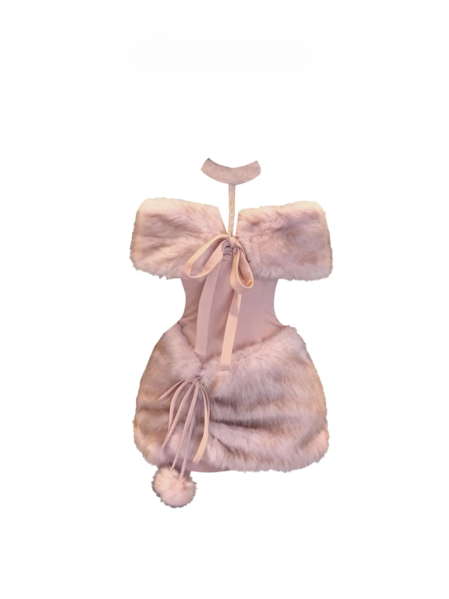 Heza dodu doux épicé fille Plu épissure suspendus Ne Dr femmes automne hiver Ele col de fourrure poinçon ensemble décontracté Sle