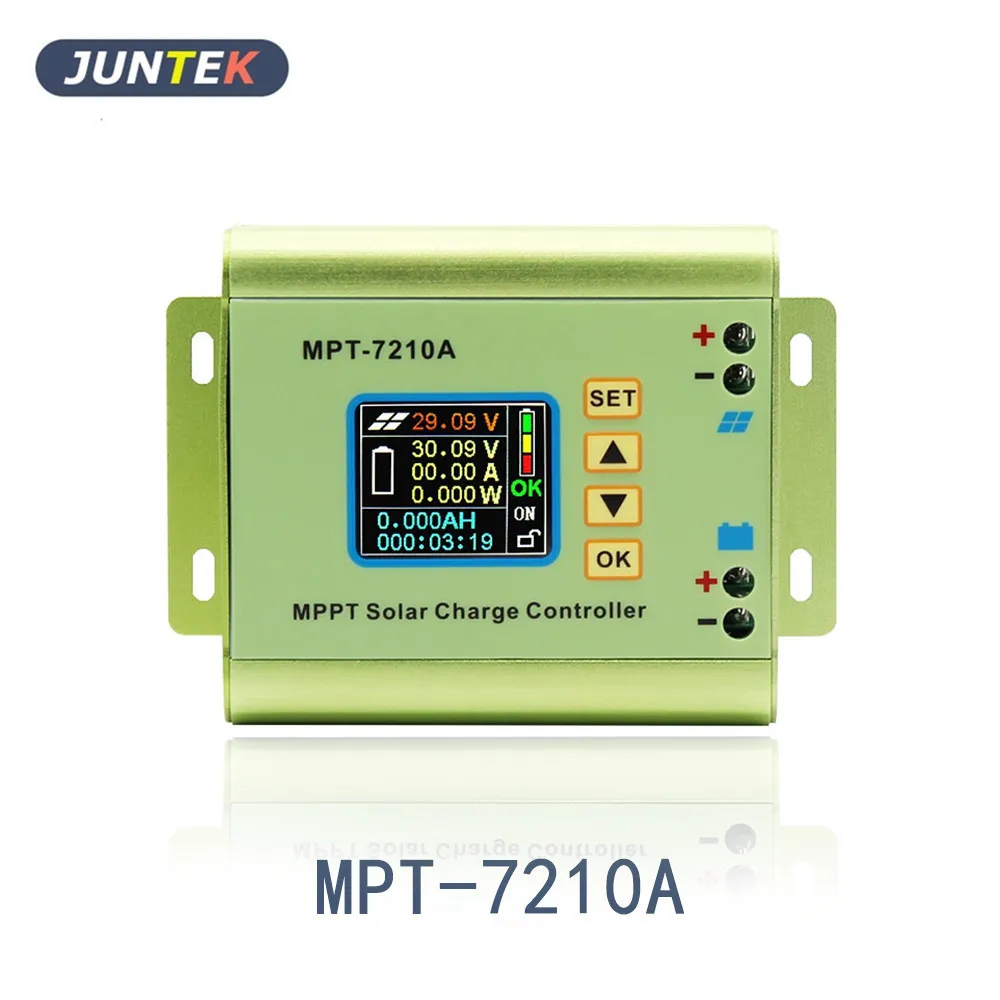 MPT-7210A JUNTEK Mppt Controller Solar Battery Charger Panel Digital Control Boost Voltage Module Charge 24V/36V/48V/60V/72V