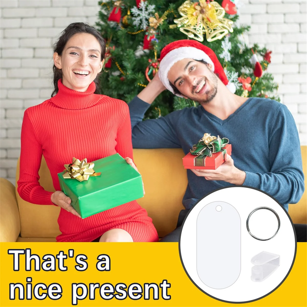 Aa87c 40 conjuntos de chaveiros de sublimação de metal em massa, espaços em branco de sublimação de dupla face chaveiro de transferência de calor espaços em branco