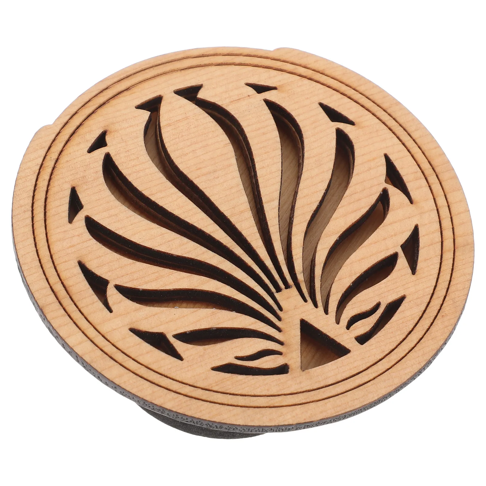 

Acoustic Guitar Soundhole Cover Premium Wood Accessory Feedback Control Chic Design Pattern F Sound Hole Cover
