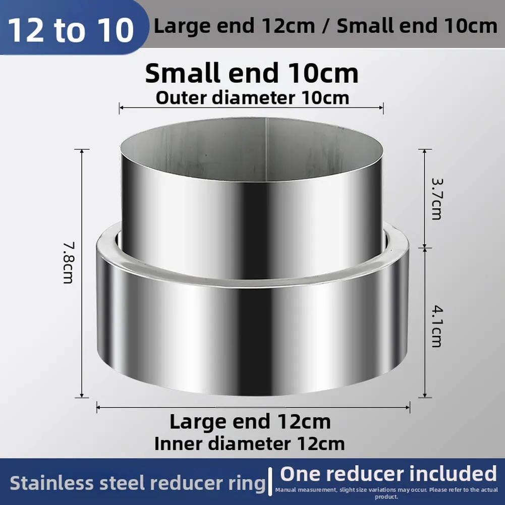 Bend Style Flue Pipe Reducer 120mm to 100mm for Stove Stainless Steel Adapter for Fireplace Smoke  Bend Style Flue