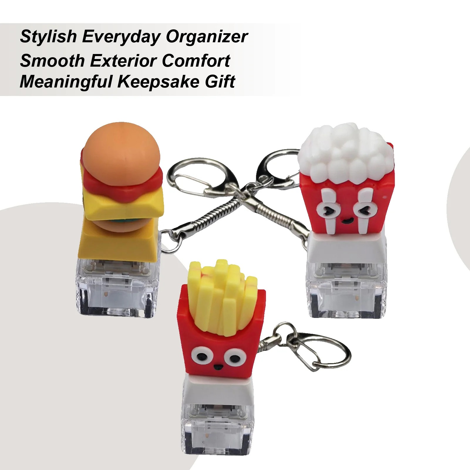 

Cute Keychain Button Keyring Purse Pendant Simulation Hamburger Button Keychain Pendant For Men Women Boys Girls Youth Teens