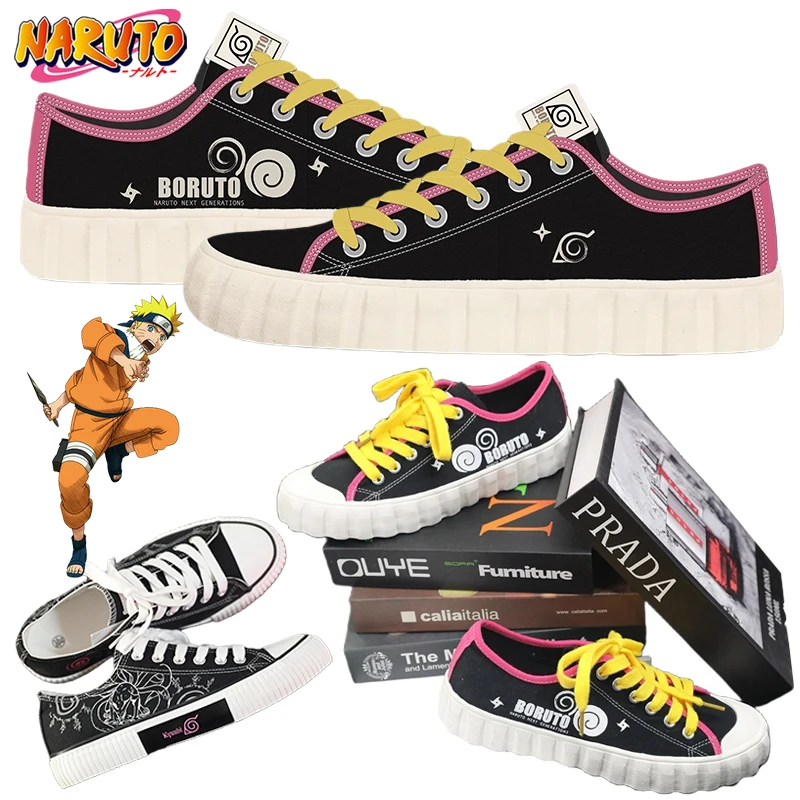 

BORUTO Canvas Shoes for Man Women Fashion Sneakers Casual Low-top Street Skate Shoes Anime Naruto High-top Canvas Sneakers Gifts
