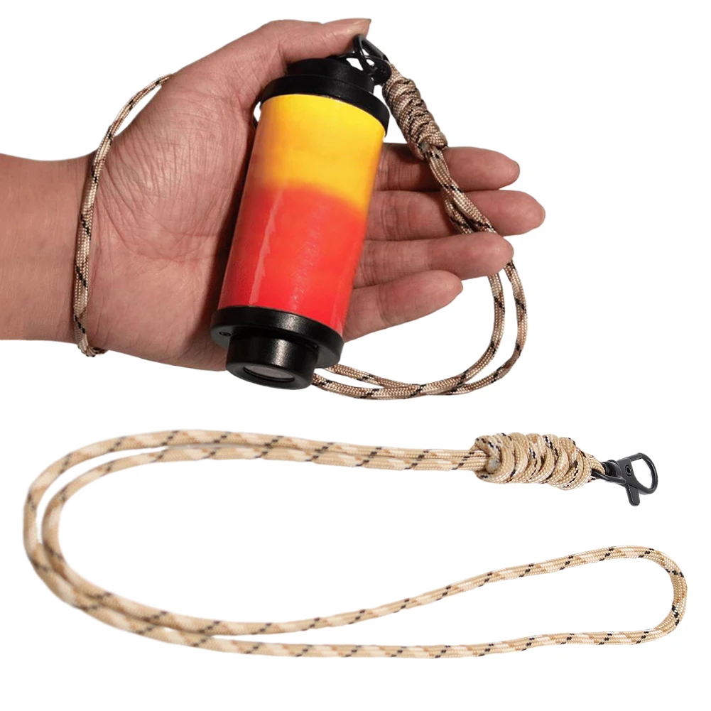 

1/2Pcs Camping Lanyard Keychain Flashlight Anti-Lost Key Cord Reusable Hanging Phone Chain Ring Cord for Fishing Cycling Tools