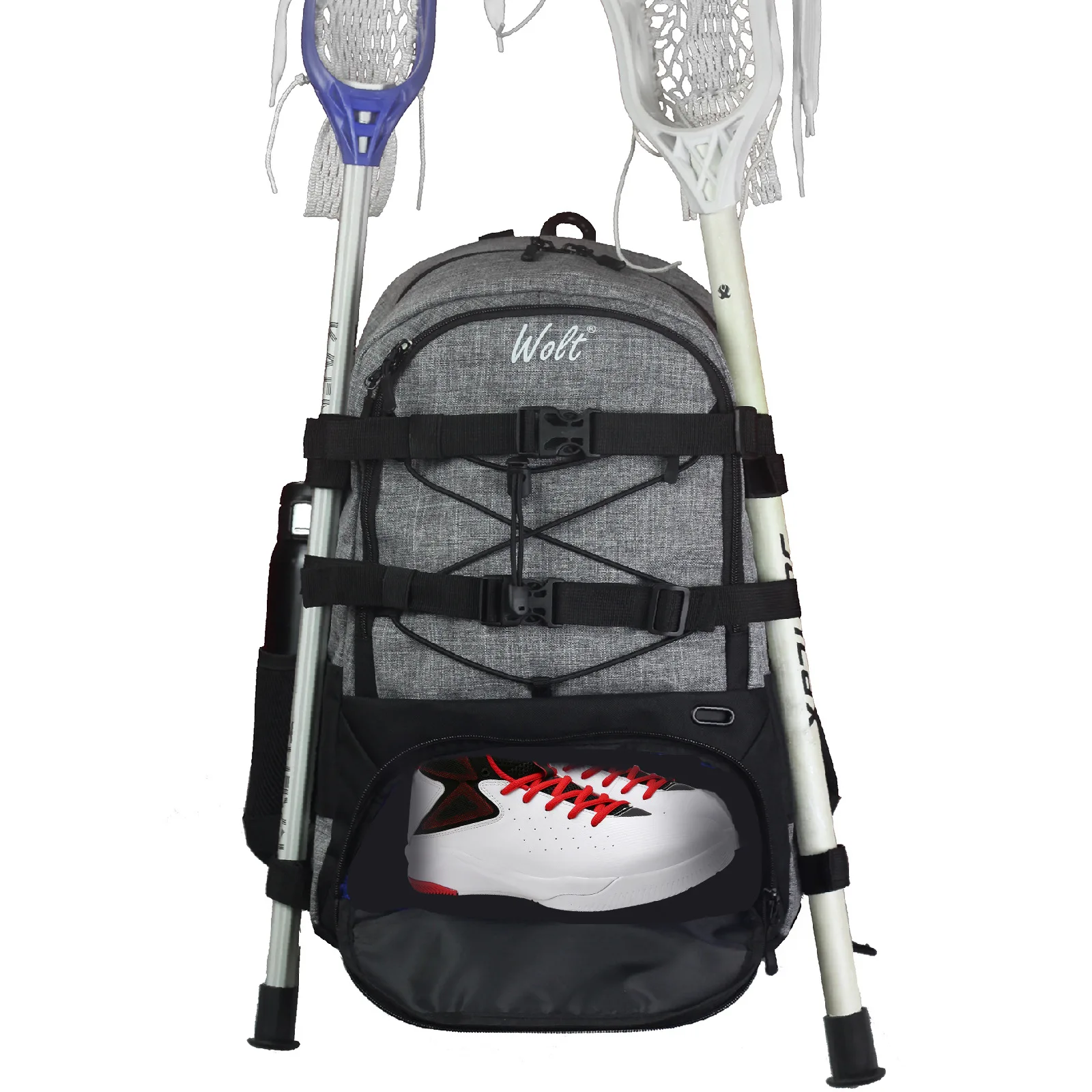 アウトドアスポーツ用の大型収納バッグホッケーバックパック靴の分離野球バッグ