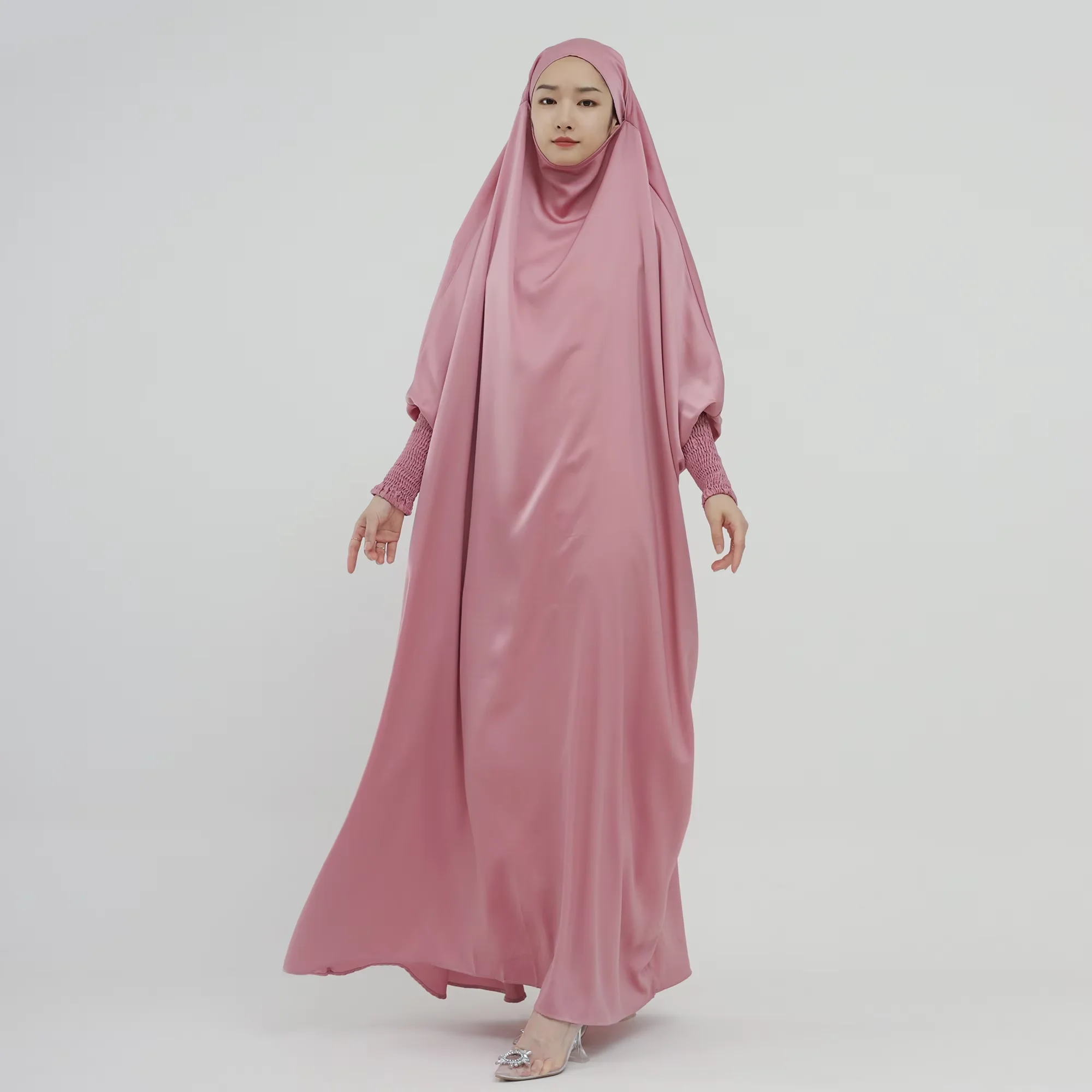 

Eid Djellaba Hooded Abaya Women Muslim Maxi Dress Ramadan Islam Prayer Garment Clothing Full Cover Kaftan Caftan Robe Gown Burqa
