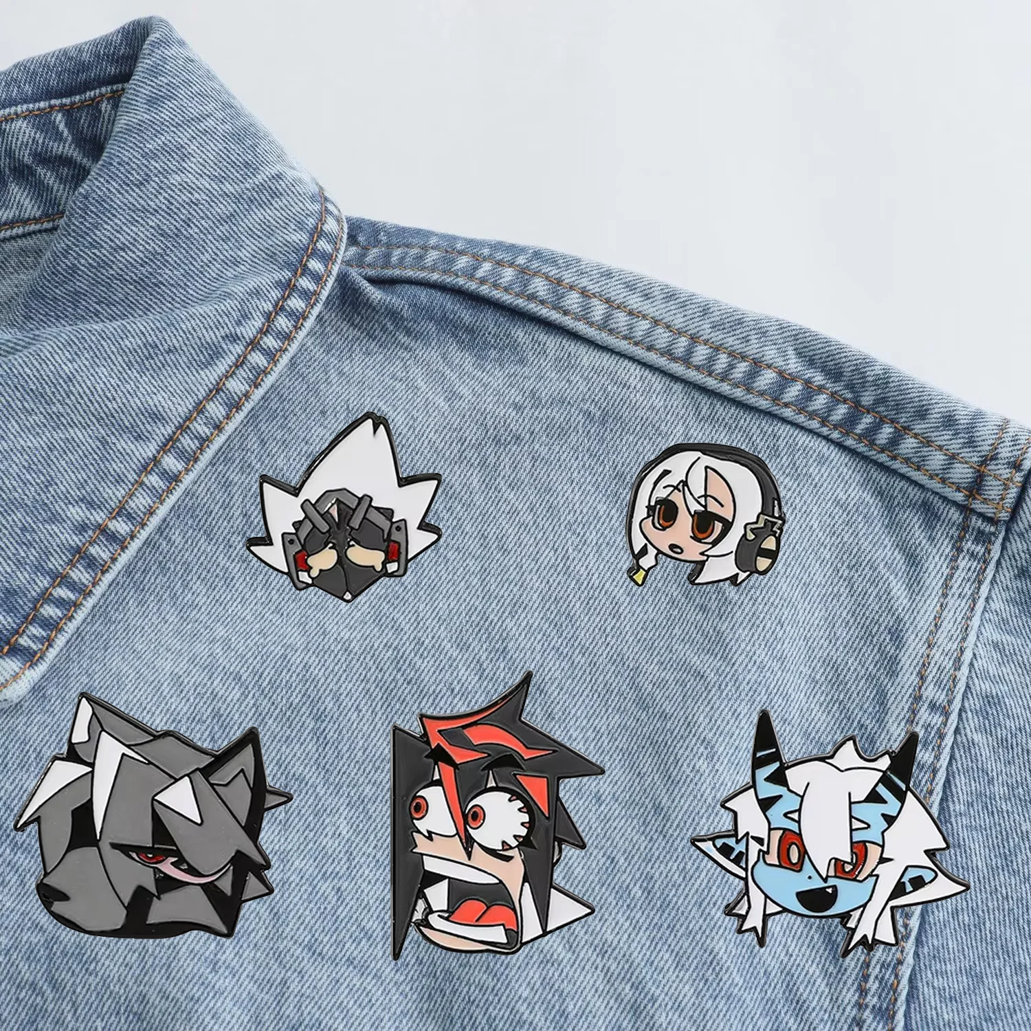 

Cute Cartoon Q-version with Zero Game Characters Metal Badges Dripping Oil Brooch Cute Personalized Gifts Y2k Fashion Toys Anime