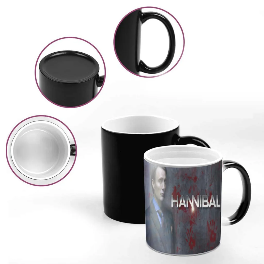 Hot TV series movie Hannibal vintage One Piece Coffee Mugs And Mug Creative Color Change Tea Cup Ceramic Milk Cups Novelty Gifts