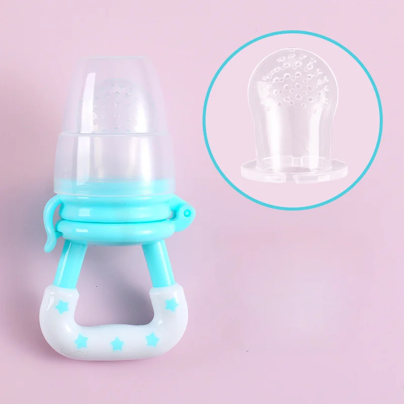 Baby Fruit Feeder Pacifier Teething Toys Fresh Food Feeder Infant Fruit Nipple Silicone Pouches for Toddlers Kids Boy Girl