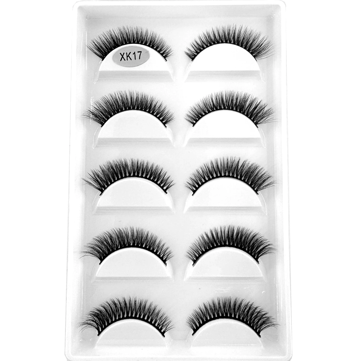 5 Paar natürliche lange falsche Wimpern gefälschte Wimpern langes Make-up 3D-Nerzwimpern Verlängerungswimpern wiederverwendbare Nerzwimpern für Schönheit – Detail 11