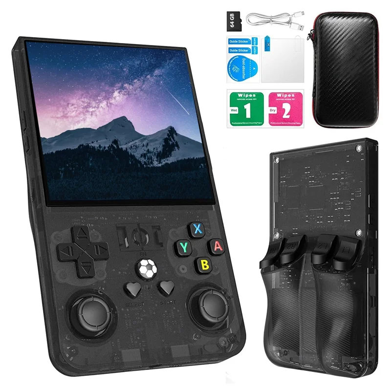 Retro Game Console R36MAX 4.0 Inch IPS Screen 128GB For Linux System Portable Handheld Video Player Preloaded Games-Y41A