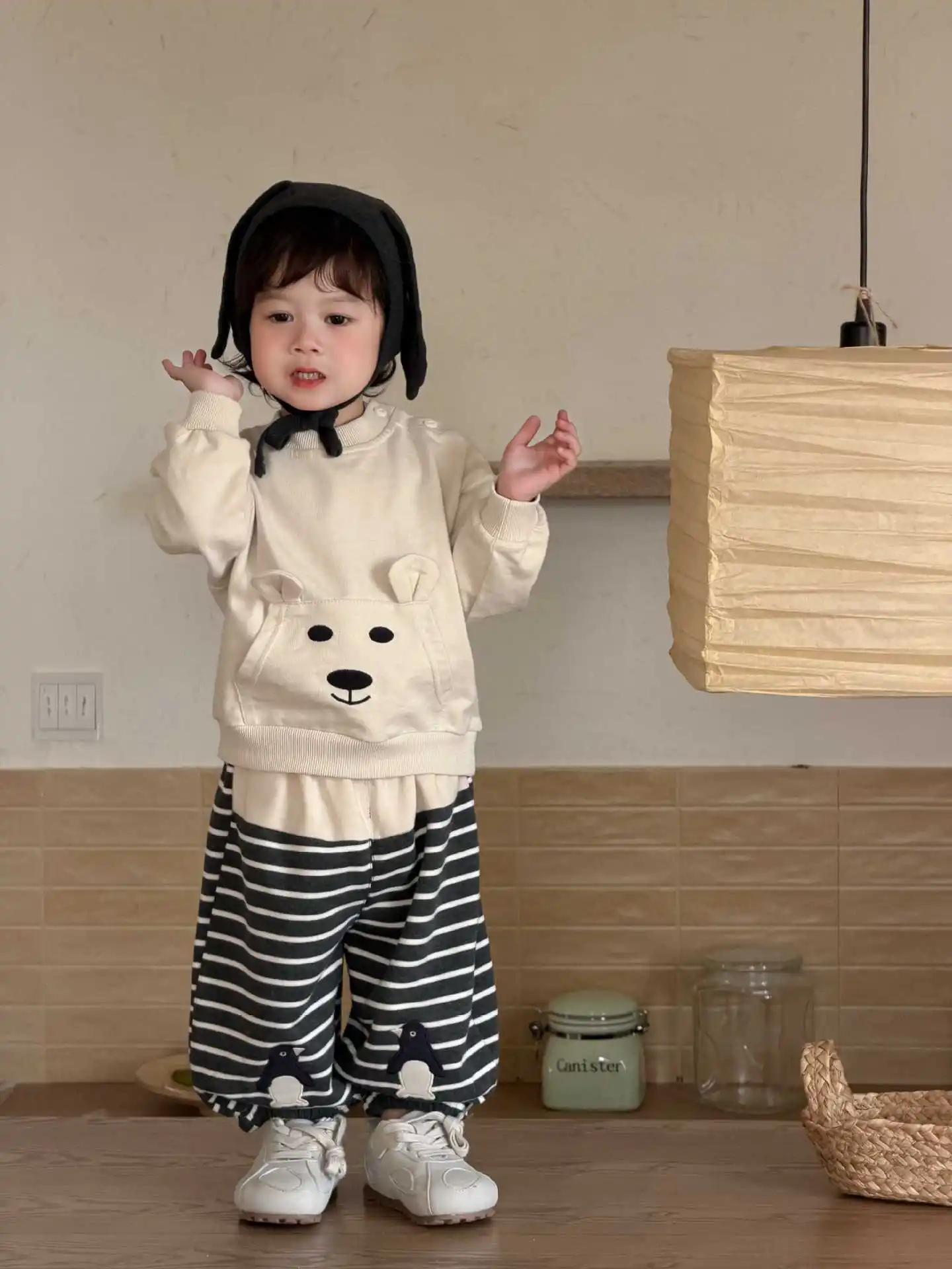 2026 Spring New Baby Long Sleeve Sweatshirt Cotton Boys Cute Cartoon Pullover Infant Girls Casual Pocket Tops Toddler Clothes