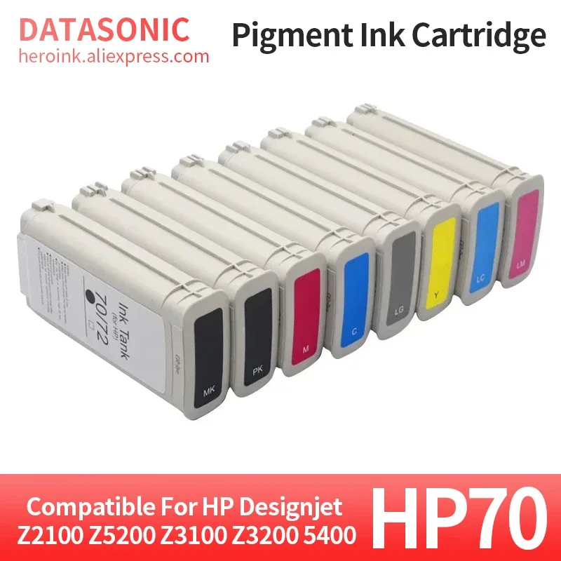 Pigment Ink For HP70 Compatible Ink Cartridge For HP Designjet Z2100 Z3100 Z3200 Z5200 Z5400 Plotter Ink cartridge C9449A C9448A