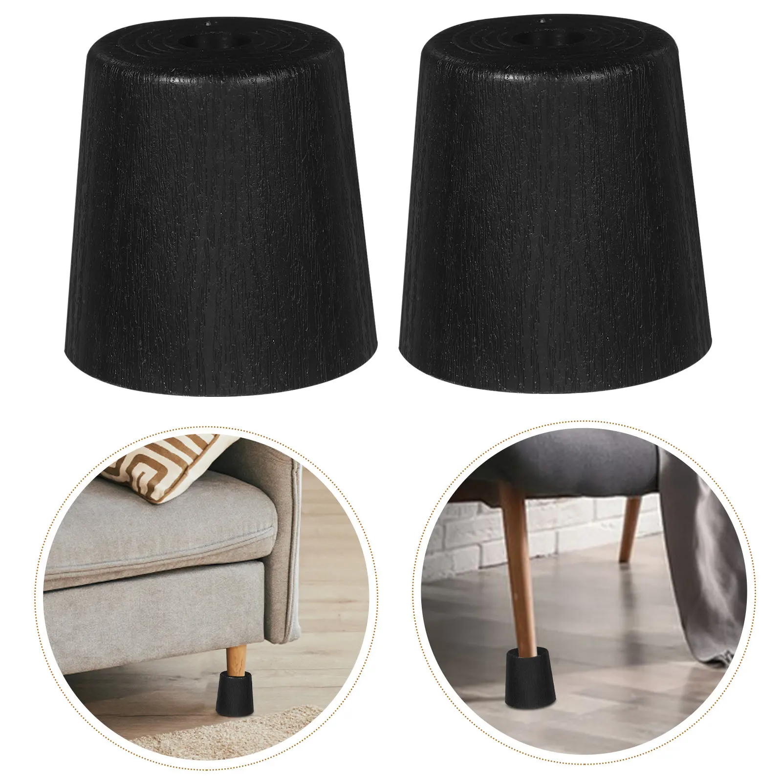 

12 комплектов круглых конических пластиковых мебельных ножек, сменные усиленные опорные ножки для дивана, кровати, шкафа, стола, комода, простая установка