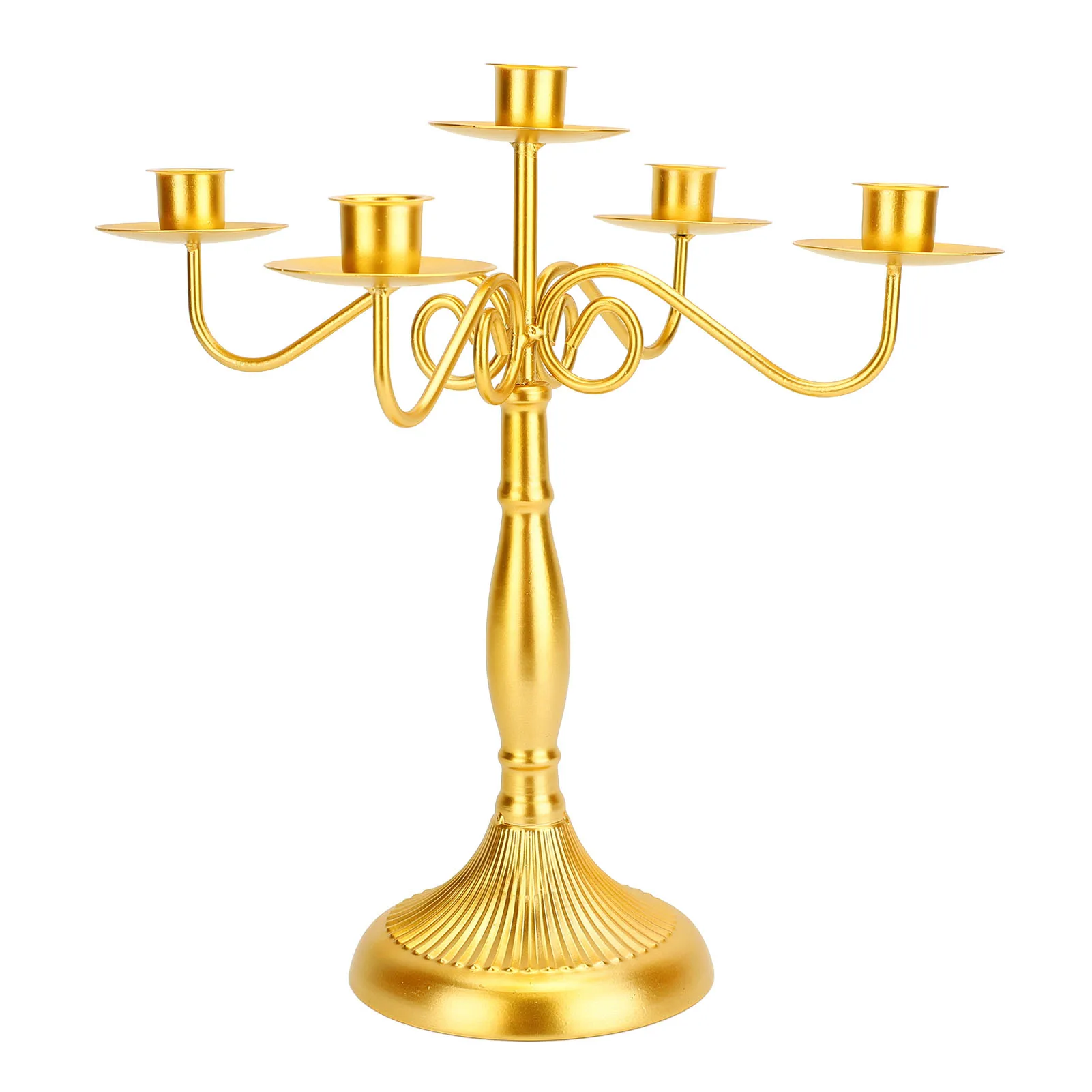 

5 Arms European Style Candelabra Iron Art Elegant Candle Stick Candelabras For Wedding Restaurant Decoration