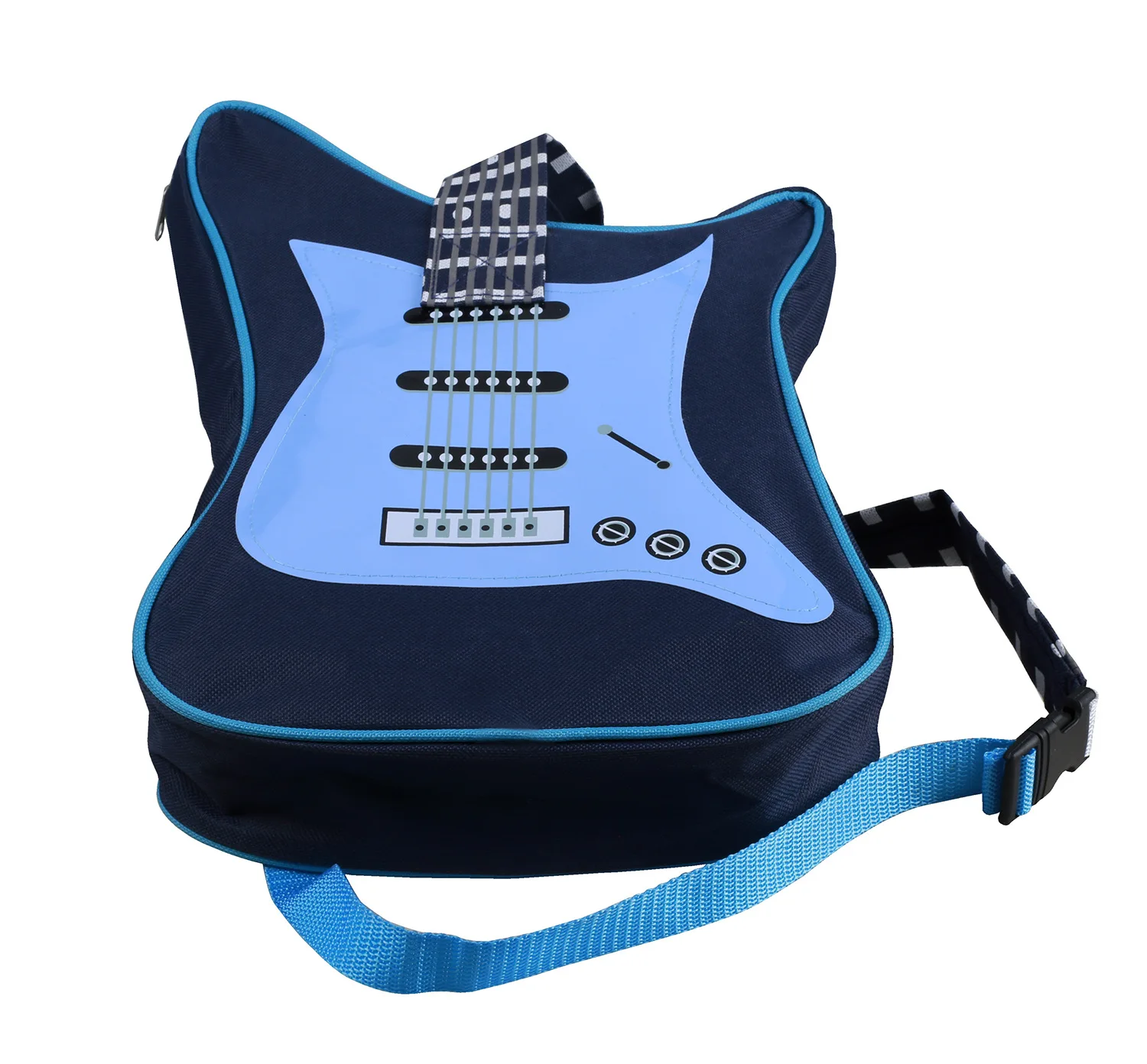 Oxford Fabric Electric Guitar Case Colorful Edge Bag Double Straps Pad Cotton Thickening Soft Waterproof Backpack