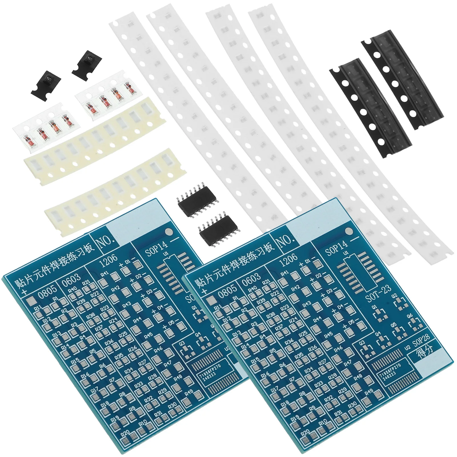 

2 Sets Soldering Practice Kit Pcb Board Component Diy Assembly Electronic Training Set For Beginners Portable Soldering Projects