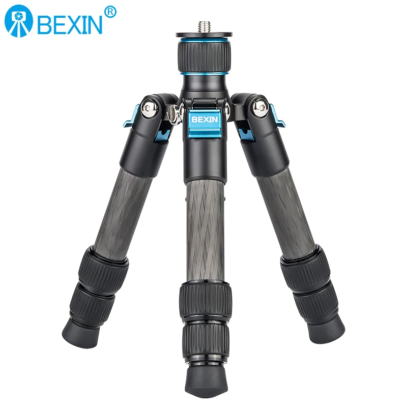 Mini Carbon Fiber Tripod Compact Lightweight Portable Tabletop Tripods with Ball Head Max Load 8kg Tripod for Phone DSLR Camera