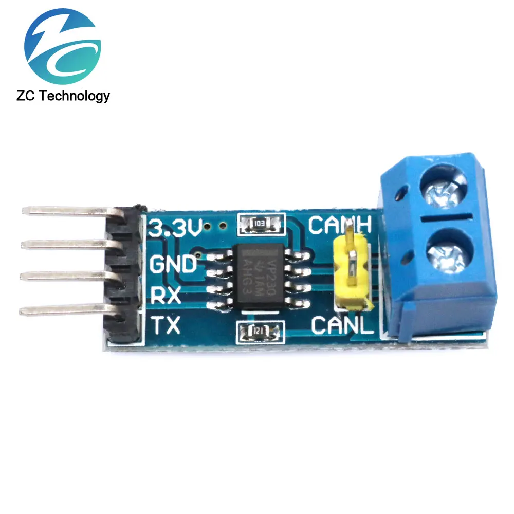 Módulo de desarrollo de evaluación de transceptor de red para placa controladora Arduino, SN65HVD230 VP230 CAN Board, DC 3V-3,6 V