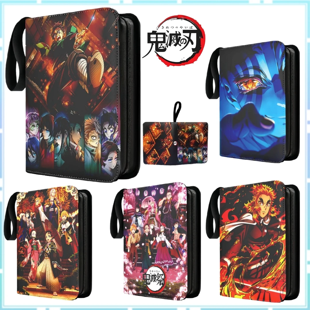 

Demon Slayer Infinity Castle Card Binder Akaza & Kochou Shinobu 400/900 Zipper Book TCG Card Storage Kimetsu no Yaiba Fans Gift