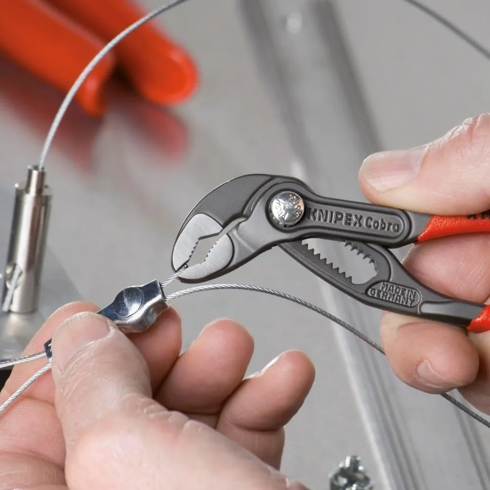 كماشة مضخة مياه مقاس 5 بوصات - درجة احترافية، باللون الأحمر والفضي، متينة للاستخدام المنزلي والمتجر #4