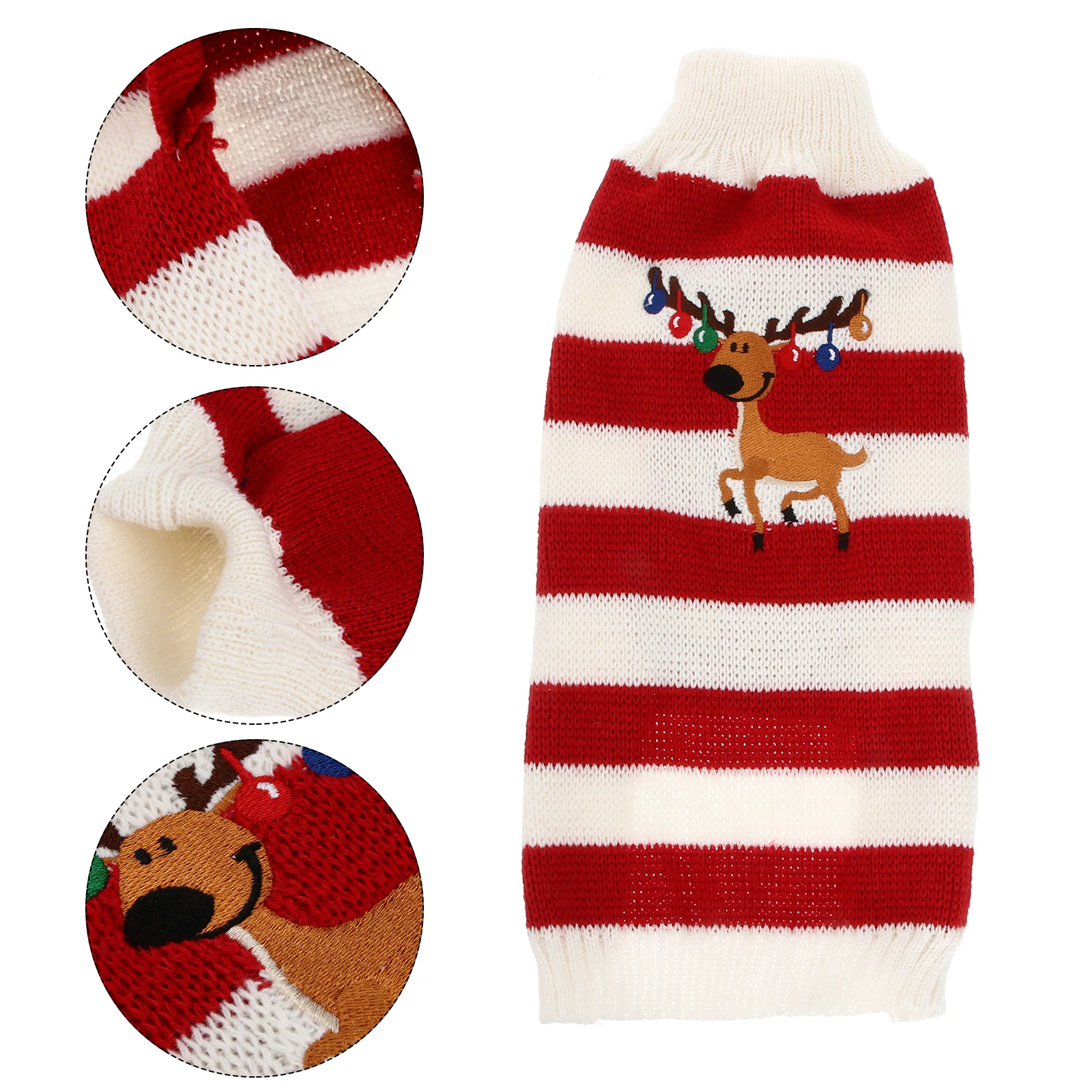 

Dog Sweater Puppy Pet Sweater Clothing Puppy Clothing Holiday Pet Christmas Clothes Outfit Reindeer Warm Winter Small Dogs