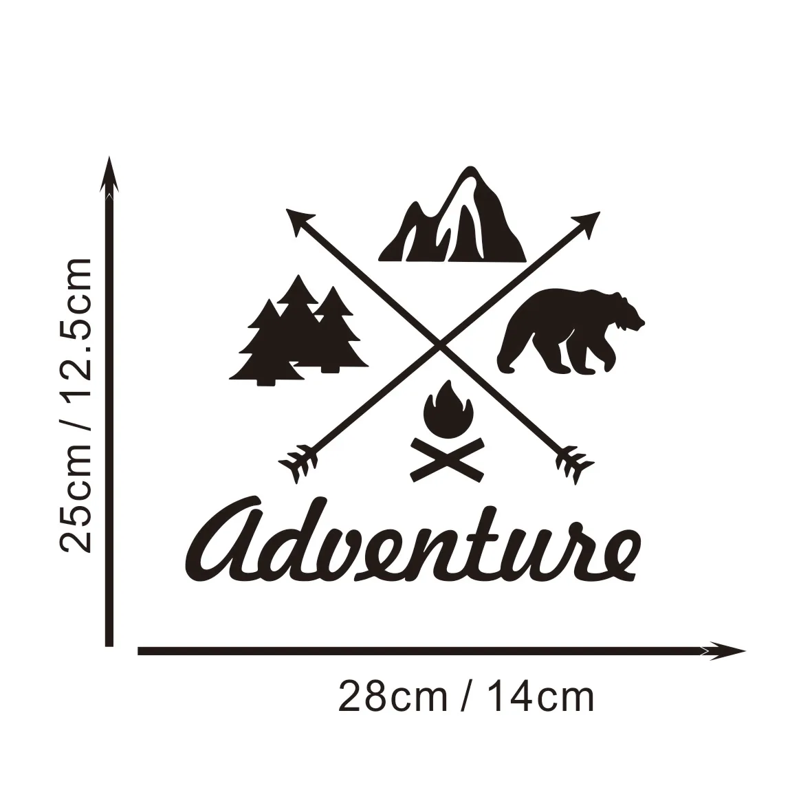 

2PS Bear Mountain Forest Car Stickers – Adventure-Ready Vinyl Decals for Cars, Trucks, Motorcycles, Laptops, Walls & Cups