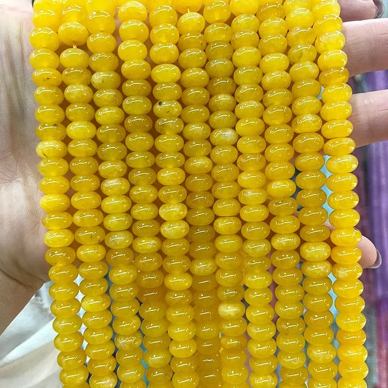 Abacus 5x8MM Natuursteen Kralen Amber Kunzite Oranje Chalcedoon Losse Wiel Spacer Bead voor Sieraden Maken Diy armband Oorbellen