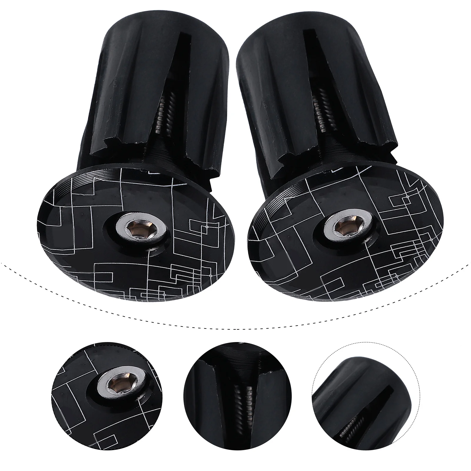 2Pcs Strong Aluminum Bike Bar End Plugs Easy Install Drop Bars Cycling Accessories Protective Stylish Road Bike Handlebar Plugs