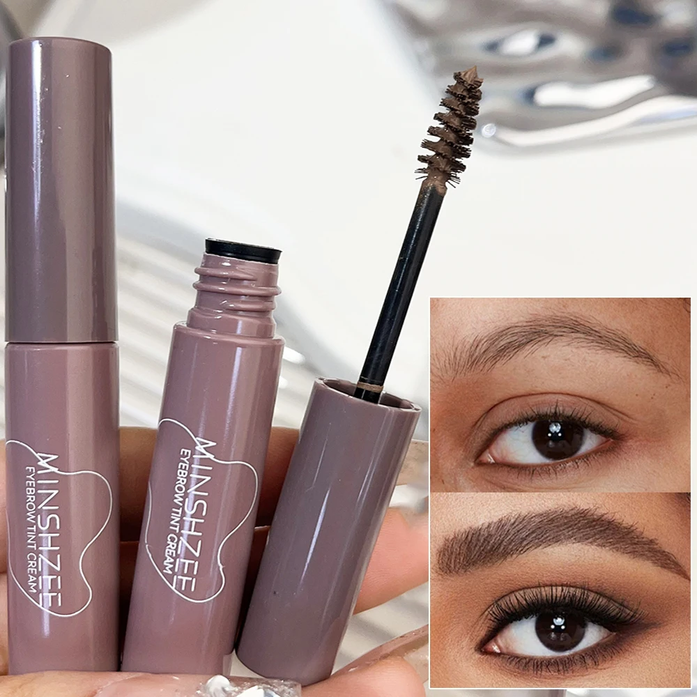 Black Brown Dyeing Eyebrow Cream Makeup Waterproof Natural Long Lasting Liquid Dye Eyebrow Enhacer Gel Mascara Tint Cosmetics