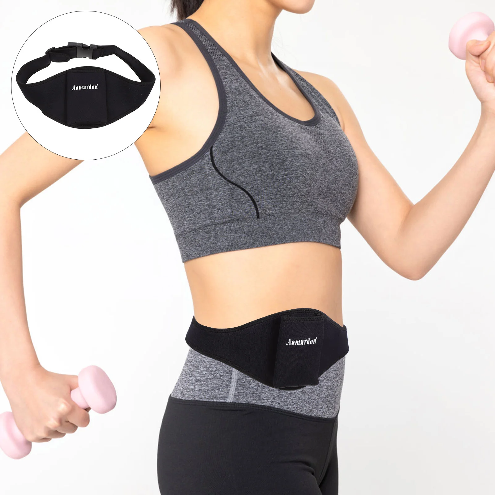 

Phone Holder Stand Skip Wheat Bag Wireless Microphone Waist Belt Launcher for Gym Fitness