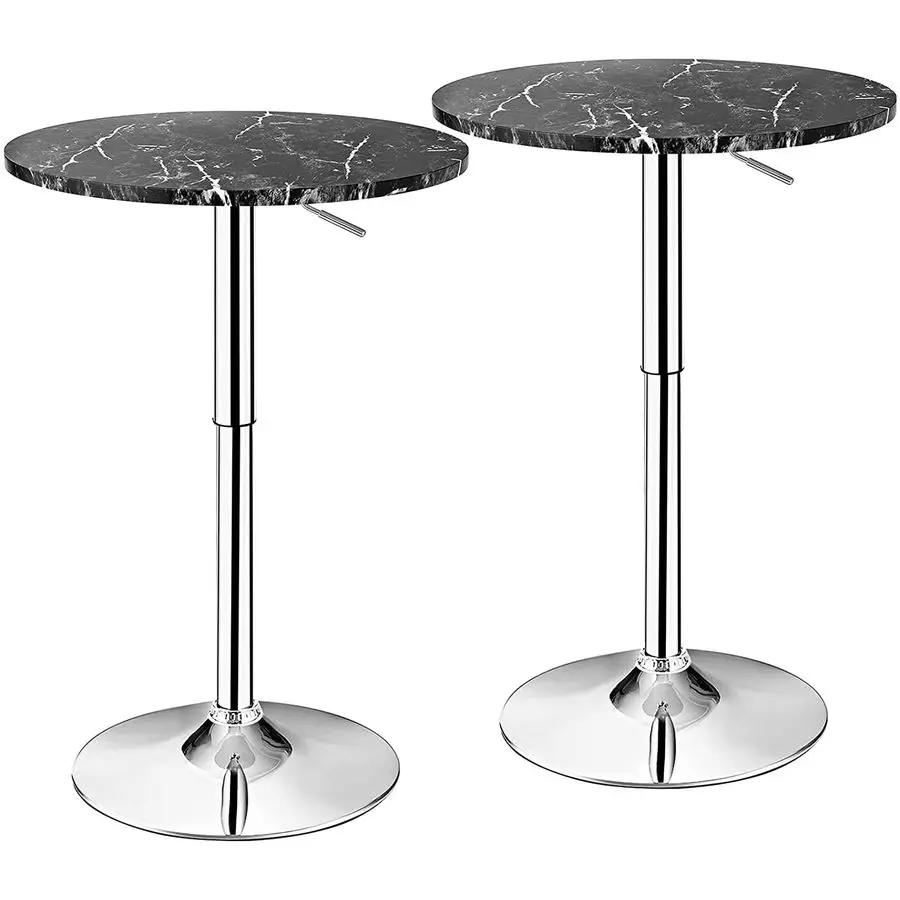 

Круглый барный стол, коктейльный столик с регулируемой высотой и поворотной столешницей на 360 градусов, основание усилителя на серебряных ножках, высокий стол для паба для бистро, вечеринок,