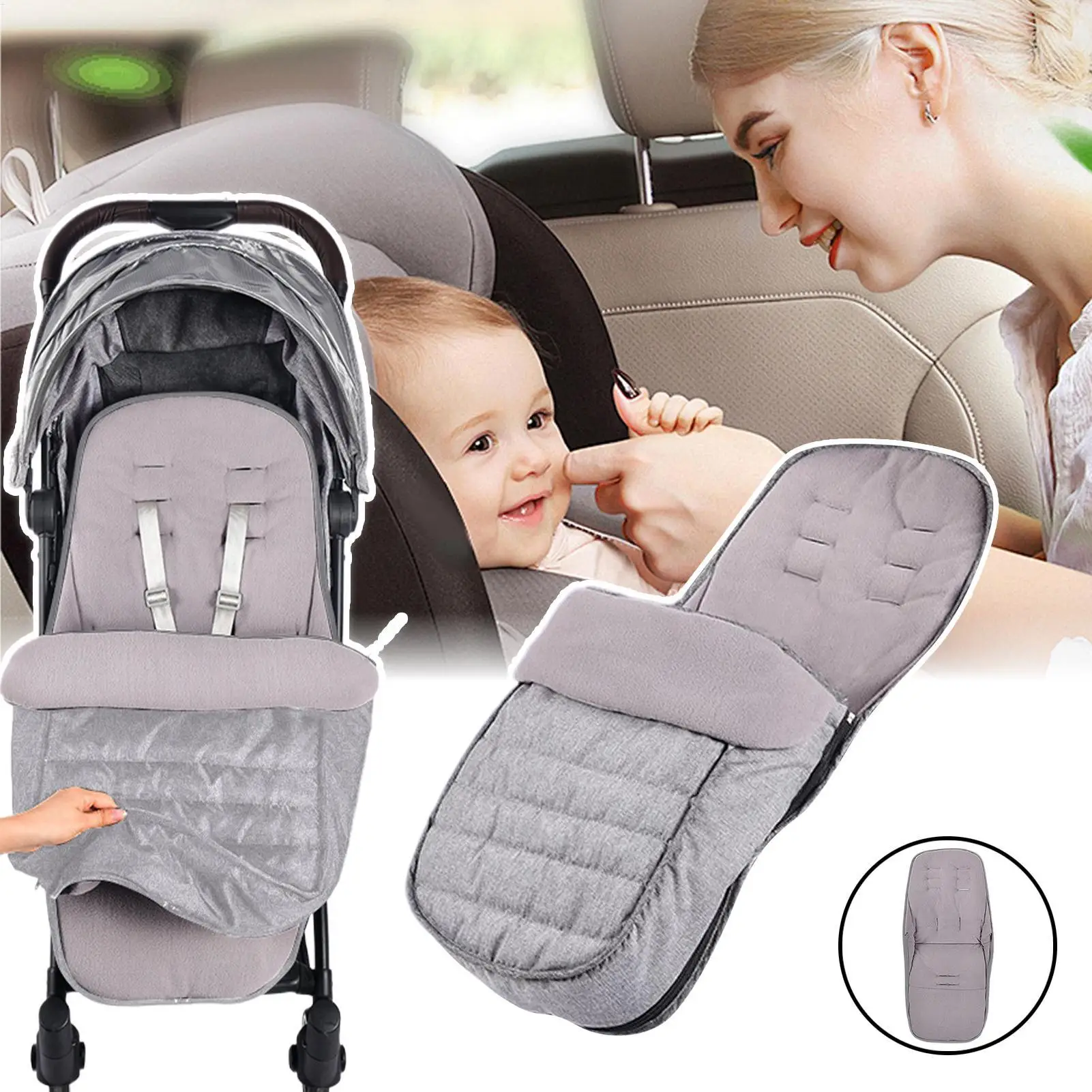 

Stroller Footmuff Baby Bunting Bags Windproof Stroller Footmuff Waterproof Blanket For Cribs Rooms Travel Carriers Prams Kids