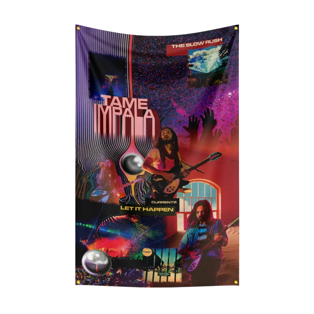 3x5 أقدام T-Tames-L-Impal-S-Rock الفرقة العلم البوليستر الطباعة الرقمية راية للمرآب جدار الفن خارج الباب الديكور #2