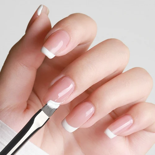 RS Nail-pincel profesional francés para decoración de uñas, Gel UV con forma de media luna y pintura acrílica, accesorio de manicura para diseño de calidad de salón