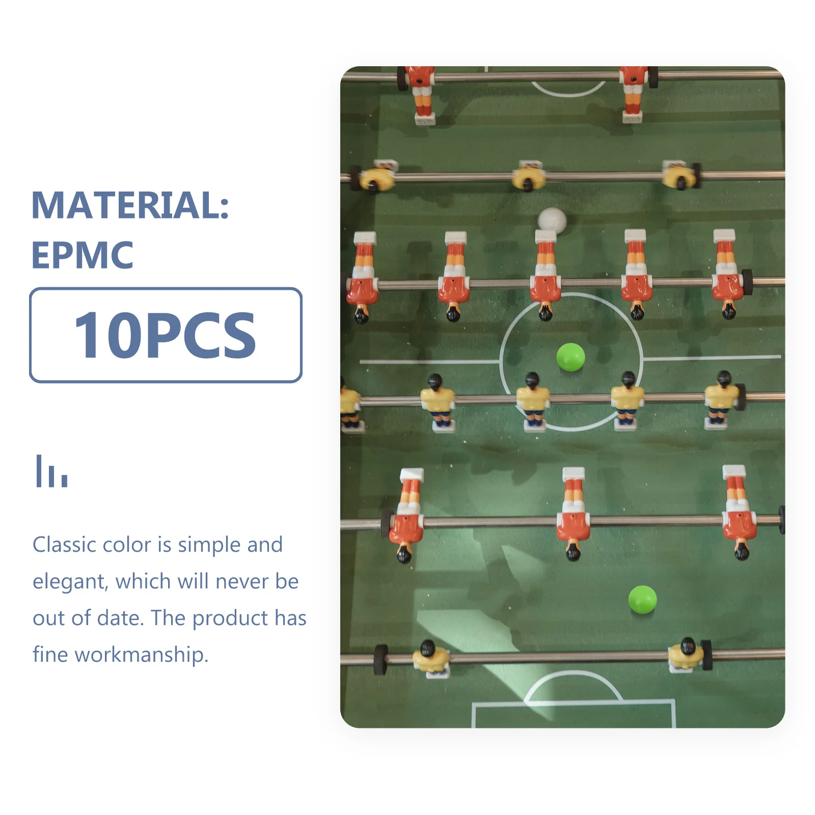 

10pcs 36Mm Smooth Football Balls Premium Mini Tabletop Soccer Balls For Adult Replacement Art Projects Table Football