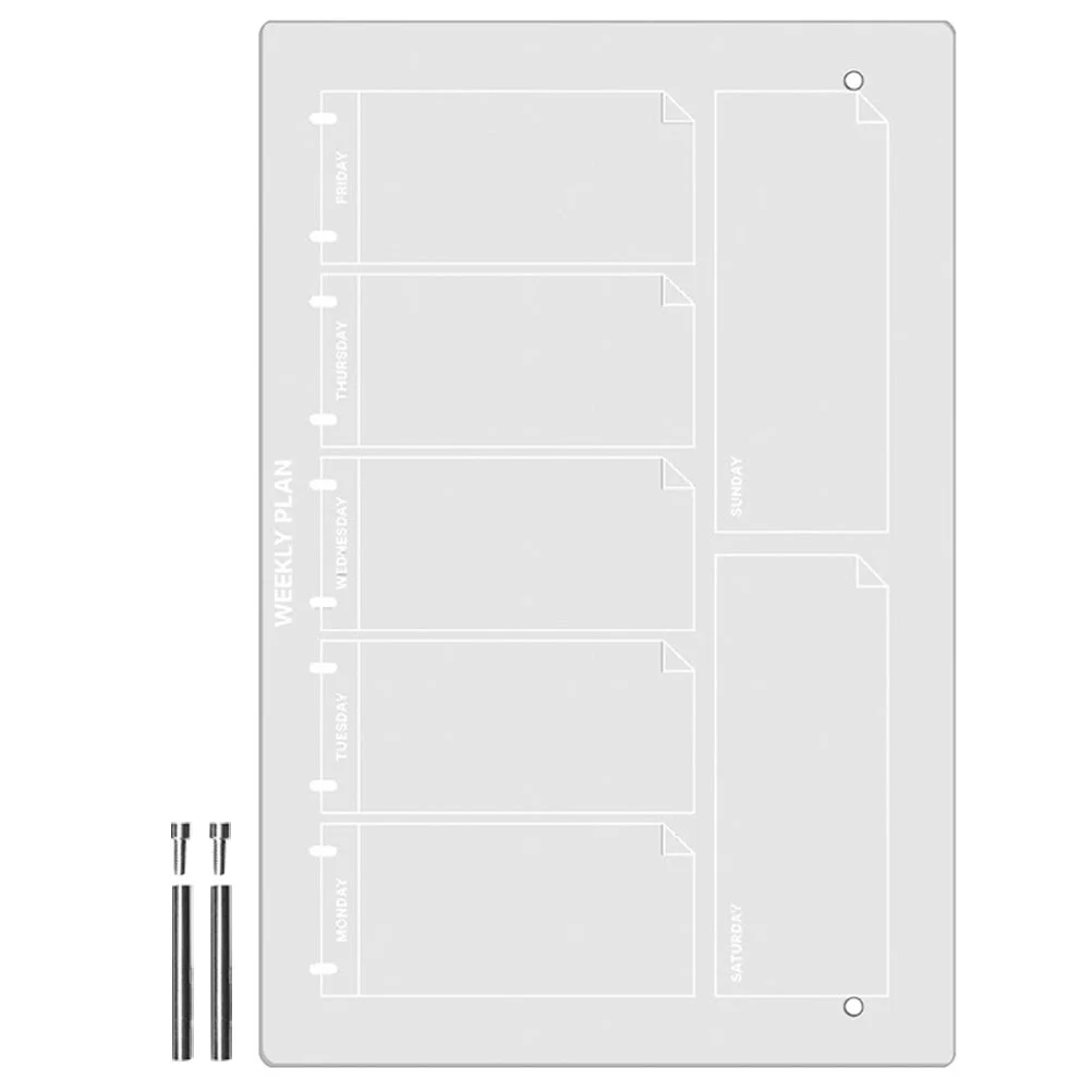 Placa de escrita transparente quadro branco magnético mesa acrílico memo multi-função em pé escritório seco apagar doméstico