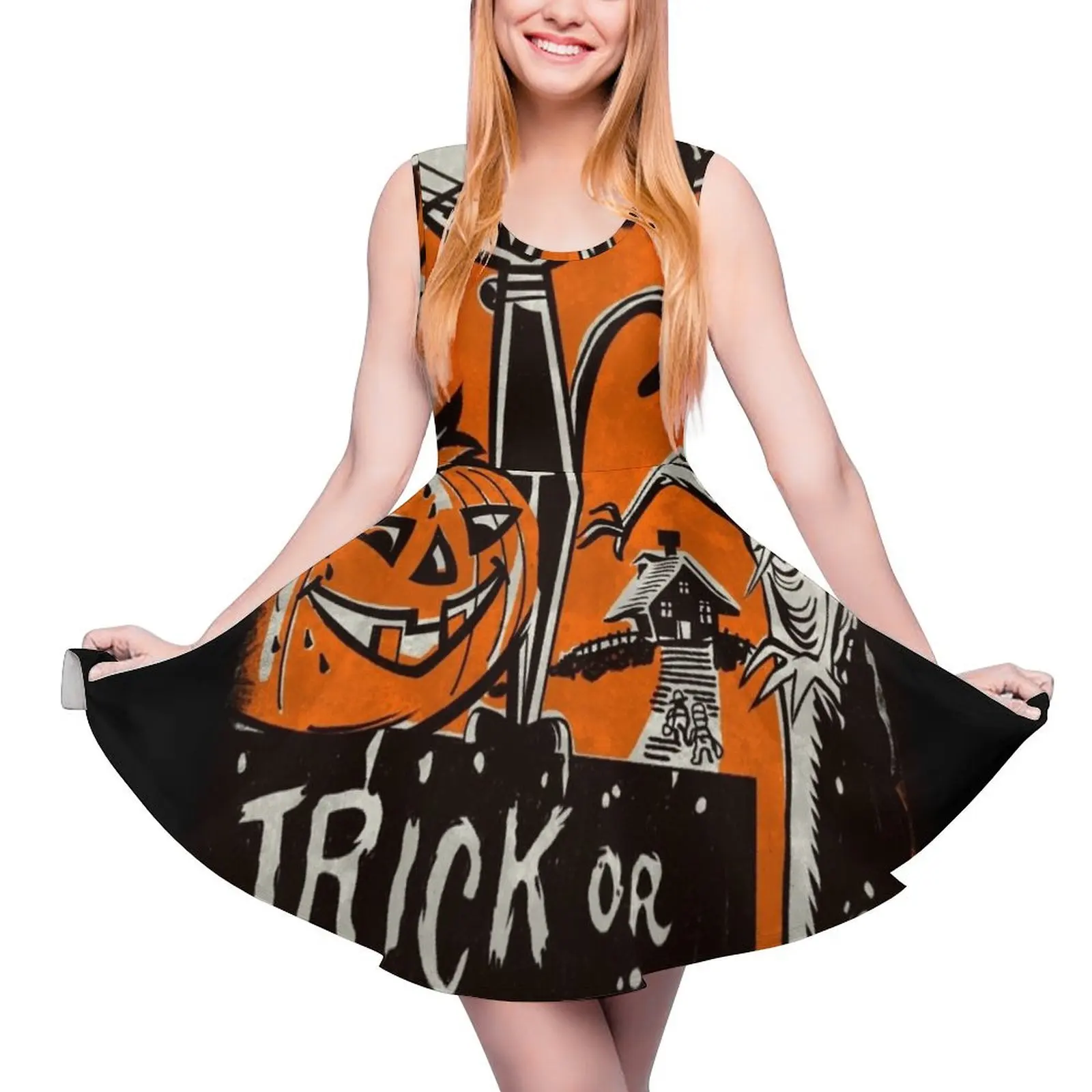 

Spooky Trick’r’Treat Sleeveless Dress evening dress ladies Long dress summer women"s 2024